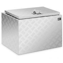 MSW - Caisse à Outils En Alu Damier Remorque Camping Car Aluminium 45x60x45cm 120L