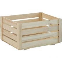 Caisse de rangement en pin massif Home box Moyenne