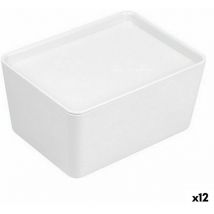 Confortime - Boîte d'organisation empilable avec couvercle 17,5 x 13 x 8,5 cm (12 pièces)