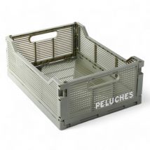 Caisse de rangement personnalisable avec lettres clipsables Vert 40x30 cm