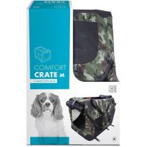 Caisse de transport M Pets comfort crate m - Camouflage - Pliable - Cadre métallique - Grilles d'aération