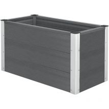 Bac à Fleurs Bois Composite WPC Gris 100 x 50 x 50 cm [neu.holz]