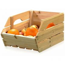 Mucola - Caisses à fruits avec poignées Caisses à pommes Caisses à vin en bois Caisses à pommes de terre en bois