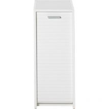 Beaux Meubles Pas Chers - Caisson de Rangement Blanc à Rideau - Coloris: Blanc