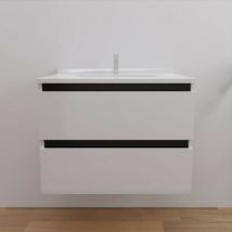 Meuble salle de bain ARLEQUIN 70 cm- Vasque Blanc- Traverses Noir