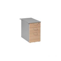 Gautier - Caisson hauteur de bureau 3 tiroirs hêtre ambré profondeur 80 cm - Jazz