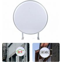 Senderpick - Caisson lumineux led Double face Rond 60cm Enseigne lumineuse Panneau de nez Publicité lumineuse 24 pouces