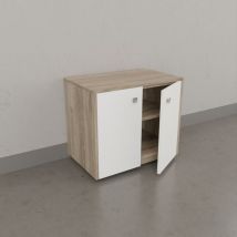 Cuisibane - Caisson roulant altea - 70 cm décor cambrian oak et portes blanches