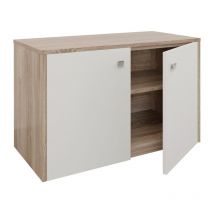 Altea - Caisson roulant 80 cm décor cambrian oak et portes blanches