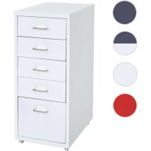 Mendler - Caisson à roulettes Boston T851, placard à tiroirs en acier, 69x28x44cm 5 tiroirs - gris foncé