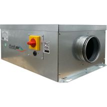Caisson Vmc D'Extraction Ou D'Insufflation Ventilation Tertiaire D 200 Mm / Laine De Verre 25 Mm Minimax - Caladair - Cmiso200