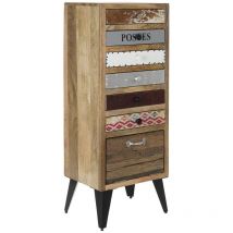 Commode Mangue Métal 45X35X120 Naturel