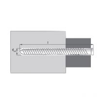 Scell-it - Caja 50 Tornillos de fijación directa rx 7,5x180 mm Cabeza redonda fina - hexágono interior - RX180
