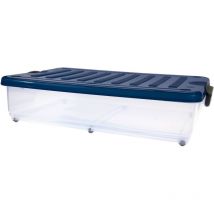 Denox - Caja bajo cama fabricada en material translucido Eurobox famesa Azul