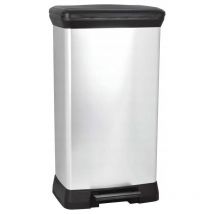 Cubo de basura metálico Curver con pedal 50 L