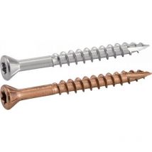 Acton - Tornillo terraza cabeza avellanada con seis l bulos - Acero inoxidable A2 5x50 mm - Marr n mm - Caja de 200