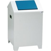 Stumpf - Caja de algodón A680xL400xF400mm caja gris claro / solapa hoja de acero azul genciana