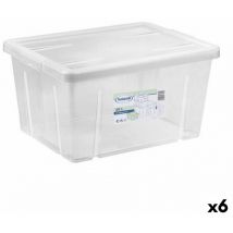 Tontarelli - Caja de almacenaje con tapa linea box 29 l 47 x 36 x 24,5 cm (6 unidades)
