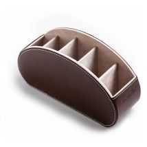 Seenlin - shining house Caja de almacenamiento para soportes de control remoto de tv con 5 compartimentos de cuero pu multifuncional para
