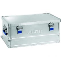 Alutec - Caja de aluminio basic 40 (contenido 40 l, dimensiones interiores (LxAnxAl) 535 x 340 x 220 mm, resistente al polvo y a las salpicaduras,