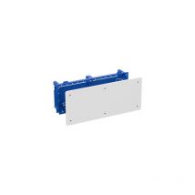Caja de conexión de tabique hueco empotrable para tubo de Ø25mm con tapa ciega IP20 42x18x6,4cm color azul y blanco