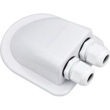 Ej.life - Caja de conexiones de cables abs con base de soporte para montaje fotovoltaico, entrada de cable de doble cable impermeable para panel