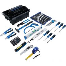 Valigetta porta attrezzi plastica compreso assortimento di utensili 66 pz.