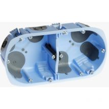 Caja de empotrar resistente a la intemperie - 2 puestos - Ø67/68 - Distancia entre ejes 71mm - Profundidad Air'métic 40mm