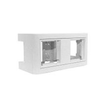 Caja de superficie puesto de trabajo 2 módulos 45x45