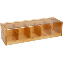 5five Simply Smart - Caja de té 5 compartimentos de bambú - 5five