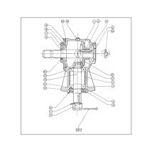 Caja de transmisión de esquina – Compatible con PSM120, SRM120, PRM120, SRM150, PRM150, SRM180, PRM180, XRM235 – Delmorino