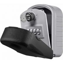 Serbia - Caja fuerte para llaves [Nueva generación] Caja fuerte grande para exteriores con 4 códigos de emergencia y llaves. Resistente al agua y al