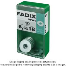 Arandela plana ancha, cinc, 64x18mm, caja 10 uds. Fadix 85761