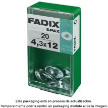 Arandela plana ancha, cinc, 43x12mm, caja 20 uds. Fadix 85761