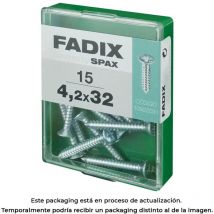 Tornillo rosca chapa, CP, cinc, 42x32mm, caja 15 uds. Fadix 85761