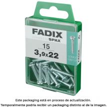 Caja m 15 uds. tornillo rosca chapa cr cinc 3,9x22mm Fadix