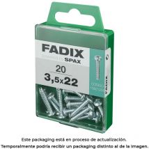 Tornillo rosca chapa, cr, cinc, 35x22mm, caja 20 uds. Fadix 85761