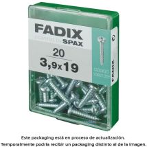Fadix - Boîte De 20 Unités De Vis À Tôle Autotaraudeuse À Tête Ronde En Zinc 3,9x19mm