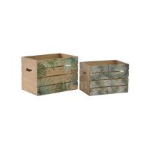Caja Madera Tropical Set-2 - 30x22x22cm