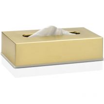 Caja pañuelos, inox, dorado