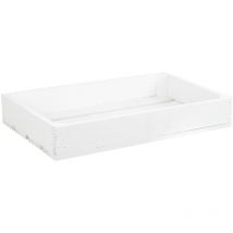 Decowood - Caja de madera maciza en tono blanco de 49x30,5x7,5cm