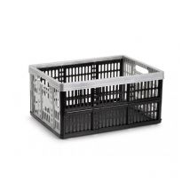 Senko - plasticforte caja plegable 32l 48x35x23 cm plata , Caja plegable 32 litros 48 x 35 x 23 cm plataTiene dos asas laterales para ayudar a su