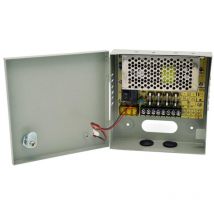 Housecurity - caja rack fuente de alimentacion estabilizada 4 canales de salida cctv dc unidad de control de camara