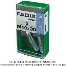 Box s 2 unités. vis metrique cab hexagonale + ecrou zinc m10x30mm Fadix