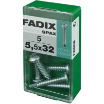 Box s 5 unités. vis filetage tole cr autot. 5.5x32mm Fadix