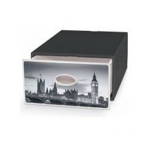 Domoliving - Cajón de almacenaje multiusos para reordenar 28x40x15 h qbox City Domopak