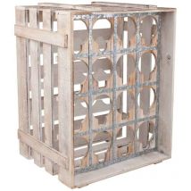 Cajón botellero de madera marrón 41x32x55