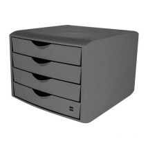 Caisson à tiroirs avec serrure extractible 4 tiroirs gris clair H215xL265xP332mm HELIT