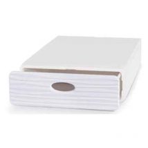 Qbox Caja de almacenamiento blanca 28x40xH9 cm