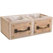 Cajón de madera marrón 30x15x10,5